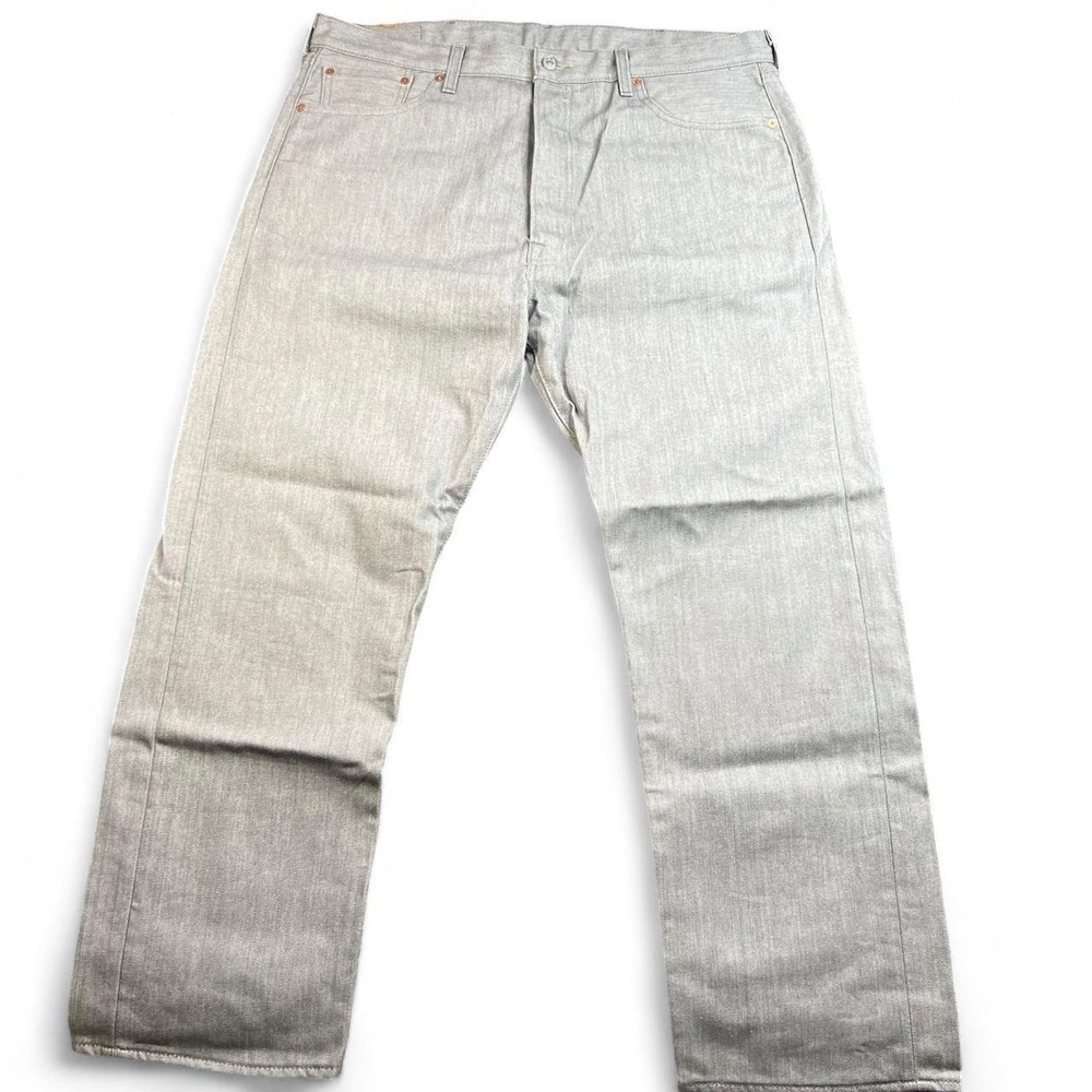 Levi's 501 Men's Jeans 40x30 Grey Denim Straight Leg Classic Vintage Raw Feel OG - Picture 2 of 6